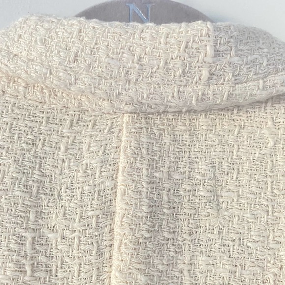 Zara Structure Ivory Tweed Longline Vest Sz XL - Picture 8 of 12